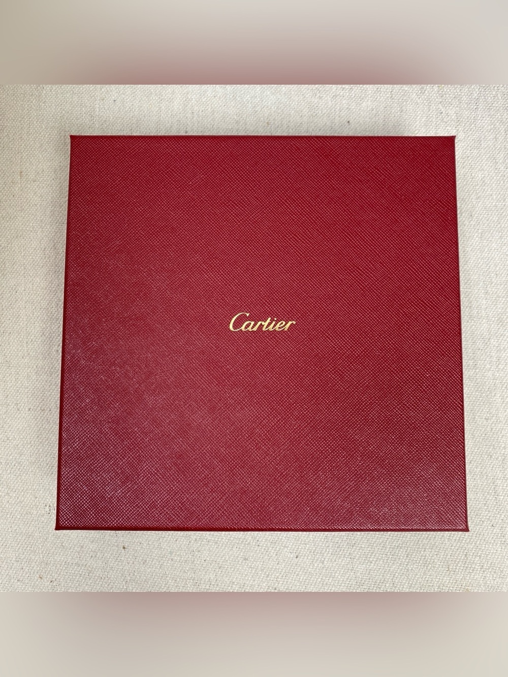 Cartier Red Gift Jewelry Storage Box with Black Interior